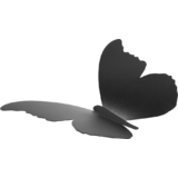 Securit 3D-Wand-Kreidetafeln "BUTTERFLY", schwarz