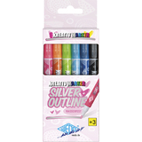 WEDO kreativmarker SILVER + OUTLINE, 6er Etui