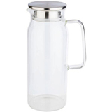 APS glaskaraffe mit Deckel, 1,5 Liter, Glas/Edelstahl