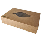 PAPSTAR cateringbox "pure", 557 x 376 x 80 mm, braun