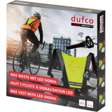 dufco sport Fahrradweste mit LED Signal, hellgrn/schwarz