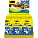 UHU spezialkleber WEICH PVC, 30 g Tube, 18er Display