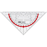 M+R Geometriedreieck, Acrylglas, Hypotenuse: 160mm, glasklar