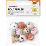 folia holzperlen CUTE ANIMALS, rund