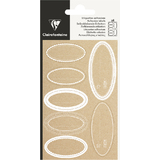 Clairefontaine geschenke-sticker "Oval Kraft", wei