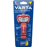 VARTA led-kopflampe "Outdoor sports H20 Pro", rot/grau