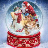 PAPSTAR weihnachts-motivservietten "Snow Globe"