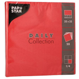 PAPSTAR Lunch-Servietten, 320 x 320 mm, 3-lagig, rot