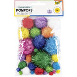 folia pompons SPARKLING RAINBOW, Gren sortiert