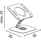 UNiLUX ergonomischer Notebookstnder ergo TOP, silber