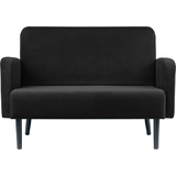 PAPERFLOW 2-Sitzer sofa LISBOA, Samtbezug, schwarz