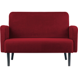 PAPERFLOW 2-Sitzer sofa LISBOA, Samtbezug, rot