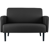 PAPERFLOW 2-Sitzer sofa LISBOA, Kunstlederbezug, schwarz