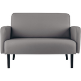 PAPERFLOW 2-Sitzer sofa LISBOA, Kunstlederbezug, grau