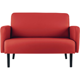 PAPERFLOW 2-Sitzer sofa LISBOA, Kunstlederbezug, rot