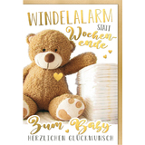 SUSY card Geburtskarte "Windelalarm"