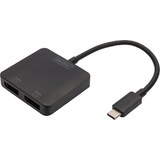 DIGITUS mst Video Hub, 2 Port, usb-c - 2x DisplayPort