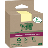 Post-it super Sticky recycling Notes, 76 x 76 mm, gelb