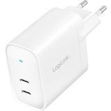 LogiLink USB-Steckdosenadapter, 2x USB-C, wei, 65 Watt