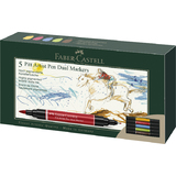 FABER-CASTELL tuschestift PITT artist pen dual Marker, 5er