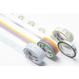 folia deko-klebeband Washi-Tape hotfoil RAINBOW CLOUDS, 4er