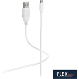 FLEXLINE daten- & Ladekabel, usb-a - USB-B, wei, 1,8 m