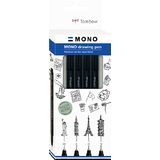 Tombow fineliner MONO drawing pen "Bold Set", 4er Set