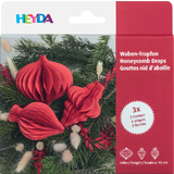 HEYDA wabendekor-set "Waben-Tropfen", rot