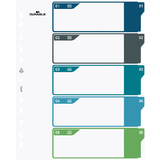 DURABLE Kunststoff-Register, Zahlen, A4+, 5-teilig, 1 - 5