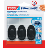 tesa powerstrips Haken small Oval, schwarz