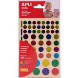 APLI kids Sticker "Rund", Metallicfarben, farbig sortiert