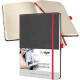 sigel notizbuch Conceptum design Casual, din A4, grau/rot