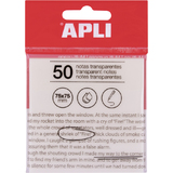 APLI Haftnotizen, 75 x 75 mm, farblos transparent