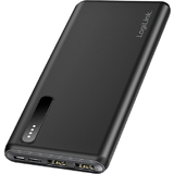 LogiLink mobiler Zusatzakku, 8.000 mAh, 2x USB-A, schwarz