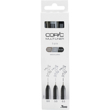 COPIC fineliner MULTILINER, grau/schwarz, 3er Set