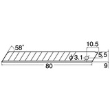 NT cutter Ersatzklingen BA-300, Breite: 9 mm, silber