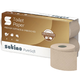 satino by wepa toilettenpapier PureSoft, 2-lagig, braun