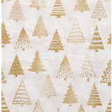 PAPSTAR weihnachts-motivservietten "Pine Forest", gold