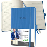 sigel buchkalender Conceptum 2025, ca. din A5, blau