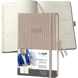 sigel taschenkalender Conceptum 2025, ca. din A6, taupe