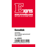 Expres kassablok grijs, met carbon, 100 x 158 mm, 2 x 50 vet