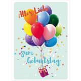 SUSY card Geburtstagskarte "Geschenk-Ballons"