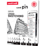 uni-ball urban SKETCHING-Starterset uni pin, 9er Koffer