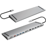 LogiLink usb 3.2 (Gen 2) docking Station, 12-Port, silber