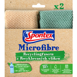 Spontex mikrofasertuch aus Recyclingfasern, 2er Pack