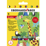 EBERHARD faber Doppel-Wachsmalkreide duo COLORI, 6er Etui