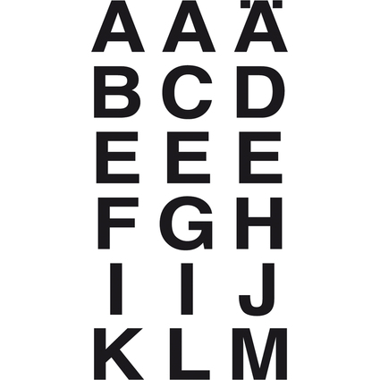HERMA Buchstaben-Sticker A-Z, Folie schwarz, 20 x 20 mm