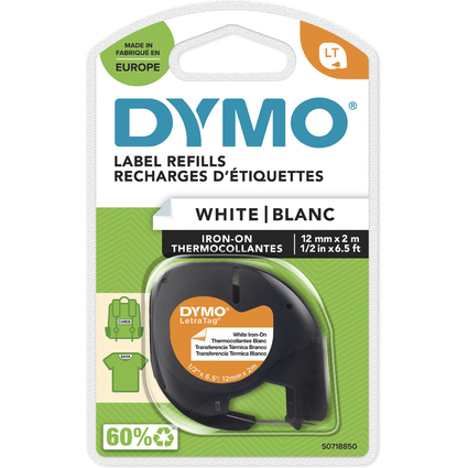 DYMO LetraTag Schriftbandkassette, aufbgelbar, 12 mm x 2 m