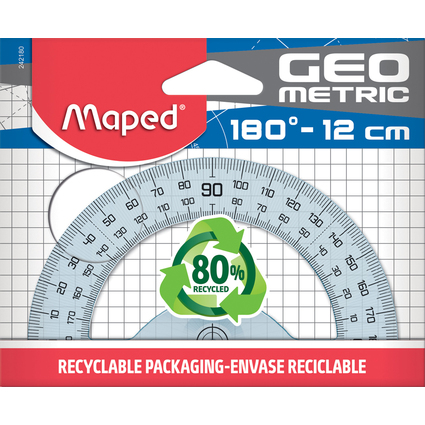 Maped Halbkreis-Winkelmesser Geometric 180 Grad, 120 mm