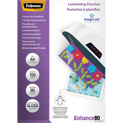 Fellowes Laminierfolientasche, DIN A4, glnzend, 160 mic